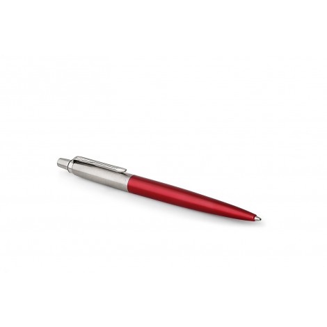 Parker Jotter Core Kensington Red - Penna a sfera con fusto in acciaio rosso e dettagli cromati, scatola regalo inclusa, colore blu