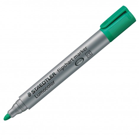 Staedtler Lumocolor 356 - Marcatore per lavagne in fogli, l`inchiostro non trapassa la carta, punta 2mm, colore verde - Prezzo singolo, ord. minimo 10pz - 356-5