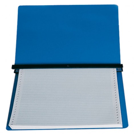 King Mec Raccoglitore portatabulati, dorso 12cm, formato 12"x28cm, chiusura con elastico, colore blu