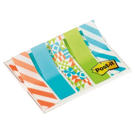 Post-It Index 100 segnapagina fantasie geometrice 684-GEO5-EU 11,9x43,1mm 5x20fg - 1pz