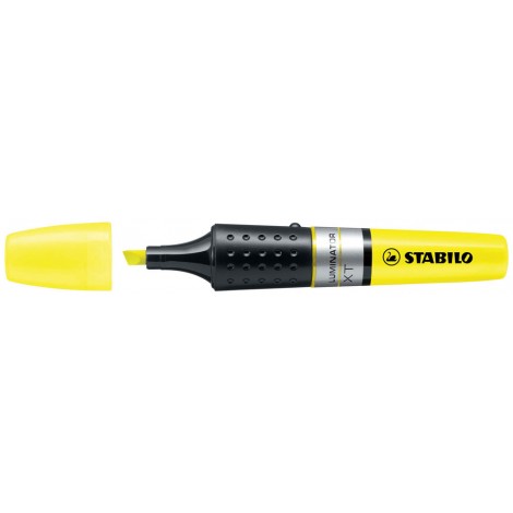 Stabilo Evidenziatore LUMINATOR, punta a scalpello, inchiostro a base d`acqua, serbatoio XXL a vista con indicatore di livello, tratto 2-5mm,  colore giallo  - 71/24