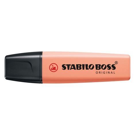 Stabilo Evidenziatore BOSS ORIGINAL, punta a scalpello, inchiostro a base d`acqua, colore rosa pesca