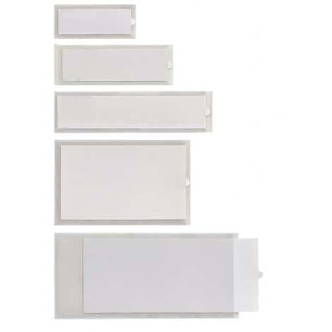Sei Porta etichette in PVC+ etichette 24x63mm - 10pz