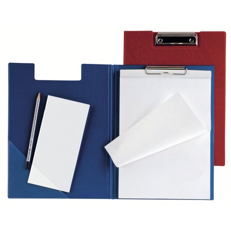 Sei SuperBlock D - Portablocco in cartoncino rivestito PVC con molla in metallo e tasca interna, formato A4, colore blu  - 1pz - 29342207