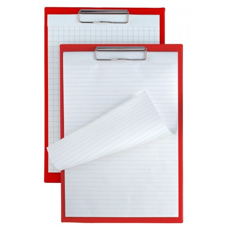 Sei SuperBlock N – Portablocco in cartoncino rivestito PVC con molla in metallo, formato A4, colore rosso – 1pz – 29303312