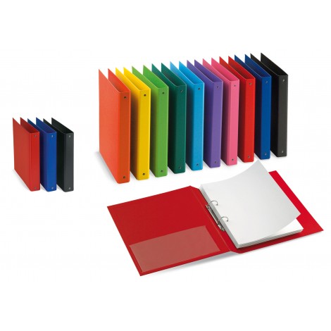 Sei Raccoglitori Nettuno 15x22cm d. 3,5cm nero a 2 anelli tondi da 30mm - 1pz