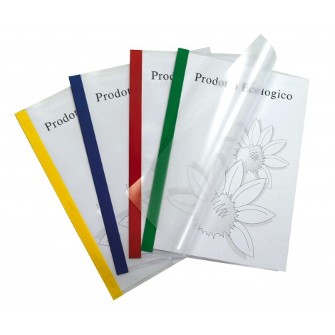 Sei Poli 200 - Cartellina per rilegatura in PPL, formato utile 21x29,7cm, finitura a buccia d`arancia, colore blu - 10pz