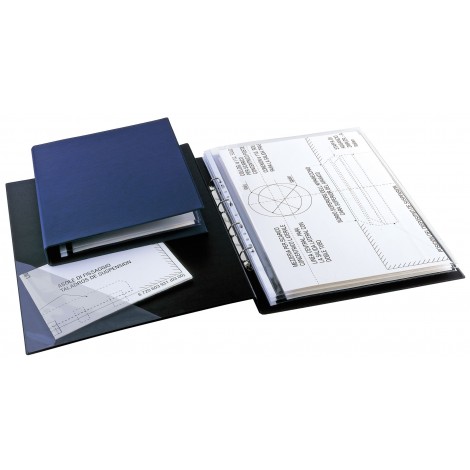 Sei Raccoglitori Sanremo 2000 25x33cm d. 4cm blu a 4 anelli a D da 25mm - 1pz