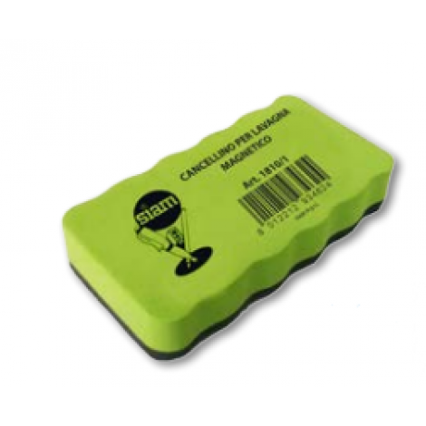 Siam Cancellino in feltro per lavagne magnetiche, 11,5x5cm, colore verde - 1pz - 1810/1