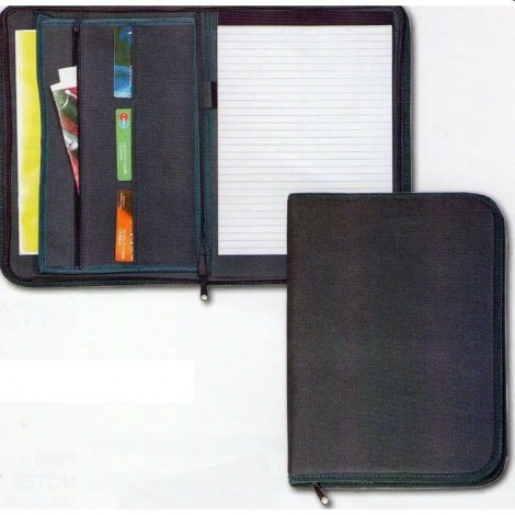 Siam Portablocco in tessuto con cerniera, dotato di fogli A4 e tasche - 1pz - P915