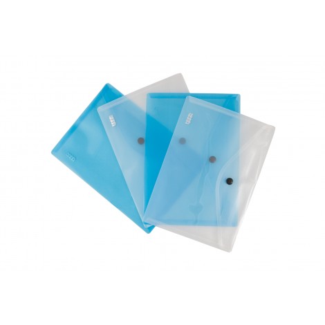 Siam Busta con bottone, formato utile A3, 180micron, colore blu  - Prezzo singolo, ord. minimo 6pz