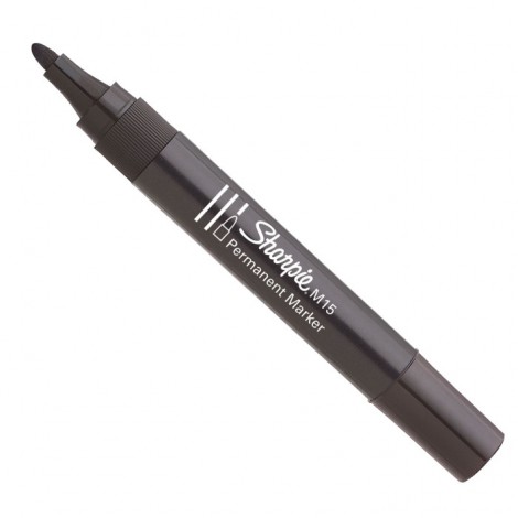 Sharpie M15 - Marcatore permanente con inchiostro a base d`alcool, punta 2mm, colore nero - Prezzo singolo, ord. minimo 12pz - S0192584