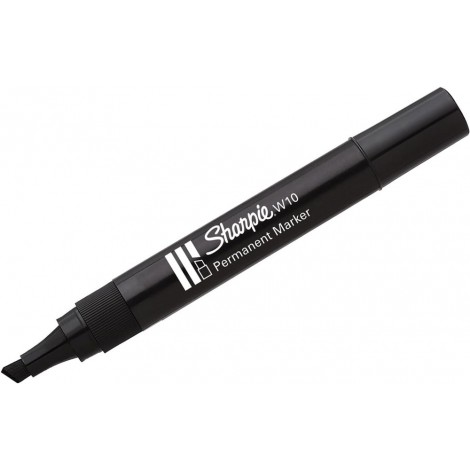 Sharpie W10 - Marcatore permanente con inchiostro a base di coloranti, punta 5mm, colore nero  - Prezzo singolo, ord. minimo 12pz - S0192654