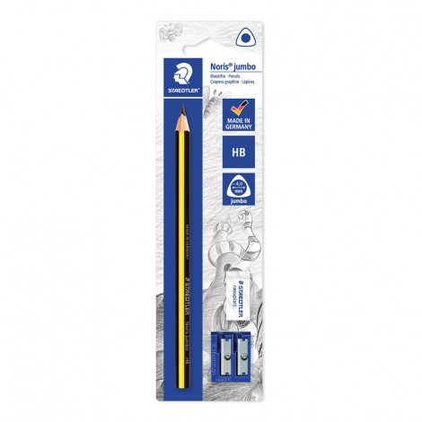 Staedtler Noris - Matita Jumbo in grafite con fusto triangolare, resistente alla rottura, gradazione HB  - Prezzo singolo, ord. minimo 12pz - 119S