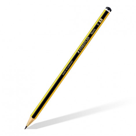 Staedtler Noris – Matita in grafite con fusto esagonale, resistente alla rottura, gradazione B – Prezzo singolo, ord. minimo 12pz – 120-1