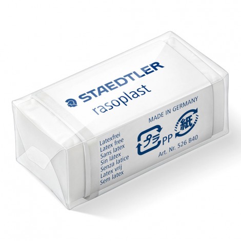 Staedtler Gomma RASOPLAST 526-B-40, per matita, senza ftalati e lattice, 33x16x13mm - 526 B40