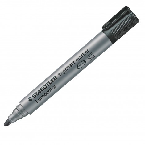 Staedtler Lumocolor 356 - Marcatore per lavagne in fogli, l`inchiostro non trapassa la carta, punta 2mm, colore nero - Prezzo singolo, ord. minimo 10pz - 356-9
