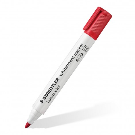 Staedtler Lumocolor 351-2 - Marcatore per lavagne con punta sintetica da 2mm, colore rosso - Prezzo singolo, ord. minimo 10pz - 351-2