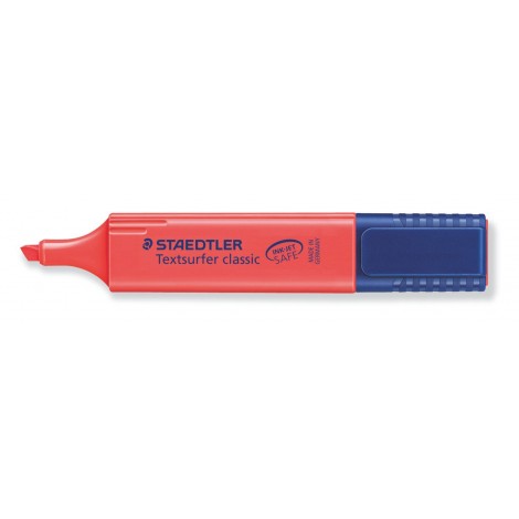 Staedtler Evidenziatore TEXTSURFER, punta a scalpello, tratto 5mm, colore rosso - 364-2
