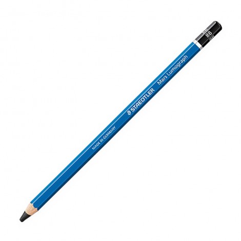 Staedtler Mars Lumograph  - Matita in grafite con fusto esagonale, incredibilmente resistente alla rottura, gradazione 8B - Prezzo singolo, ord. minimo 12pz - 100-8B
