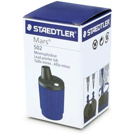 Staedtler Mars 502 -  Macchinetta temperamine con serbatoio per mine da 2mm - 1pz - 502