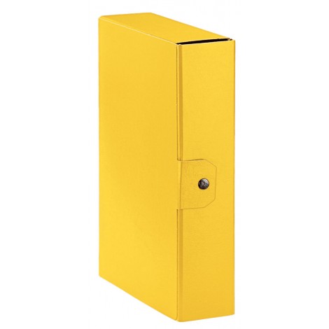 Esselte Eurobox – Scatola progetto chiusura a bottone, dorso 8cm, colore giallo – Prezzo singolo, ord. minimo 5pz –  390328090