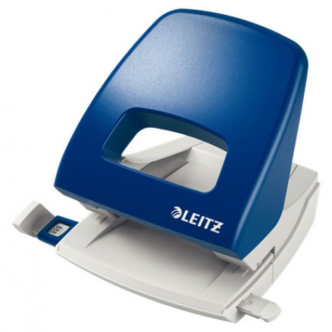Leitz 5005 Nexxt - Perforatore 2 fori in metallo ed impugnatura in plastica con metal rim, passo 80mm, foro di Ø 5,5mm - 1pz - 50050335
