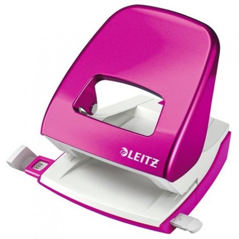 Leitz 5008 Nexxt – Perforatore 2 fori in metallo e plastica, passo 80mm, foro di Ø 5,5mm - 1pz - 50082223