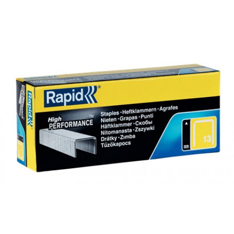 Rapid 13/8 - Punti per graffatrice - Scatola 5000 graffe in filo metallico robusto per graffatrice R13E e R23E, lunghezza gamba 8mm - 1pz - 11835600