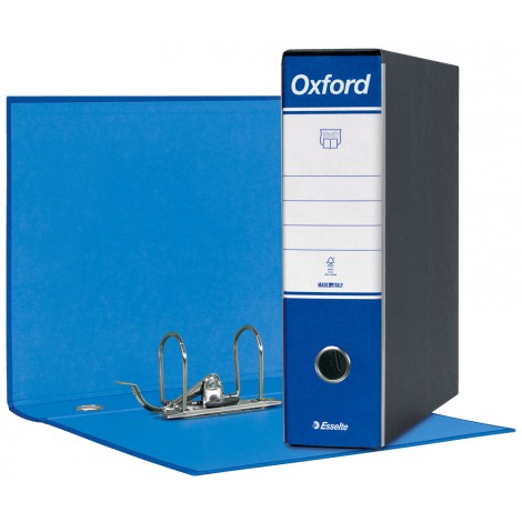 Esselte Registratore commerciale Oxford G83 d. 8cm blu dotato di foro di presa – 1pz – 390783050