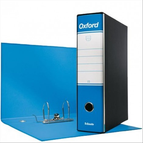 Esselte Registratore commerciale Oxford G83 d. 8cm azzurro dotato di foro di presa – 1pz – 390783800