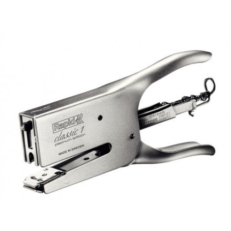 Rapid Classic K1 - Cucitrice a pinza in metallo, ribattitore regolabile, punto chiuso o aperto, caricamento posteriore, profondita` di cucitura 56mm, utilizza punti 24/6-8 - 1pz - 5000250