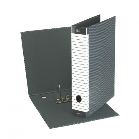 Esselte Registratore commerciale Delso line d. 5 cm dotato di foro di presa, portaetichetta sul dorso, chiusura a custodia, colore grigio - 1pz - 390712060