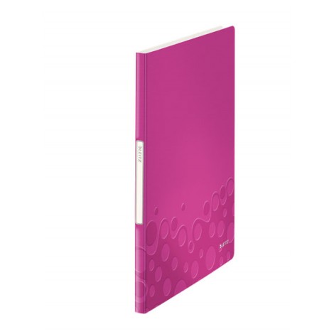 Leitz Portalistini WOW in PPL con 20 buste, formato 23x31cm, etichetta sul dorso, colore fucsia - 1pz - 46310123