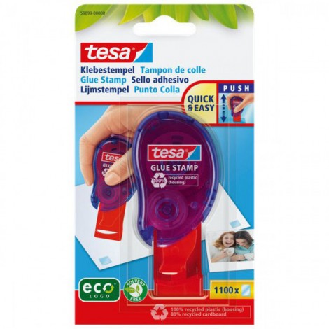 Tesa Glue stamp - Colla a timbro - 1100 punti di colla permanenti (8,4x8,4mm) - 1pz