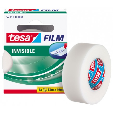 Tesa Basic - Nastro invisibile, scrivibile, 19mm x 33m, colore trasparente - Prezzo singolo, ord. minimo 10pz - 57312-00008-03