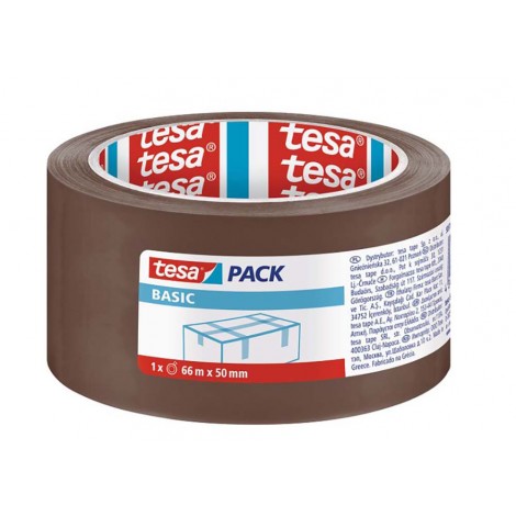 Tesa Nastro imballo rumoroso BASIC con adesivo HOT MELT, 50mm x 66m, colore avana – 58571-00000-01