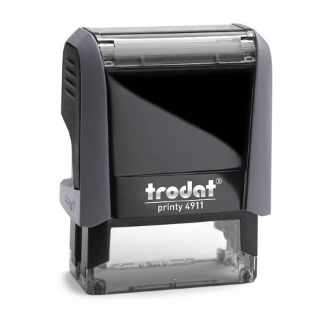 Trodat Printy 4.0 - Timbro 4911 autoinchiostrante, dimensioni piastra 38x14mm, climaticamente neutro e struttura in materiale plastico riciclato - 1pz - 43079