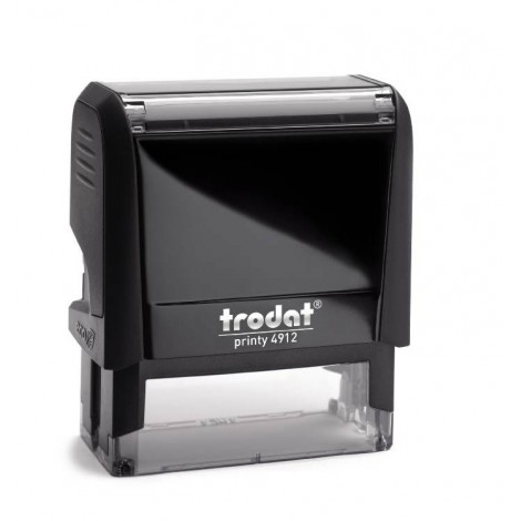 Trodat Printy 4.0 - Timbro 4912 autoinchiostrante, dimensioni piastra 47x18mm, climaticamente neutro e struttura in materiale plastico riciclato - 1pz - 43152