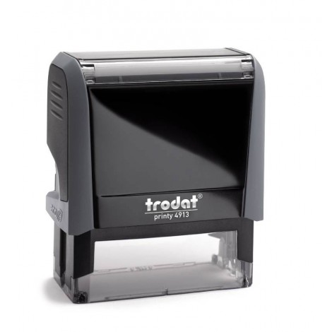 Trodat Printy 4.0 - Timbro 4913 autoinchiostrante, dimensioni piastra 22x58mm, climaticamente neutro e struttura in materiale plastico riciclato - 1pz - 43182
