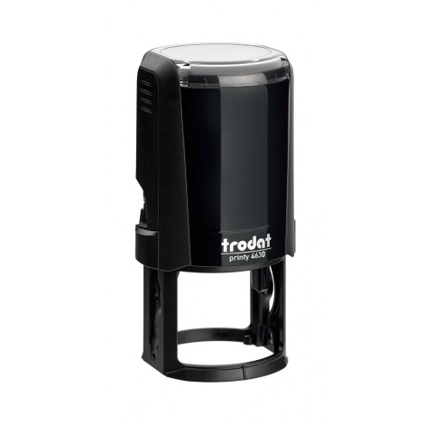 Trodat Printy 4.0 - Timbro 4630 tondo autoinchiostrante, dimensioni piastra Ø 30mm, climaticamente neutro e struttura in materiale plastico riciclato - 1pz - 80394