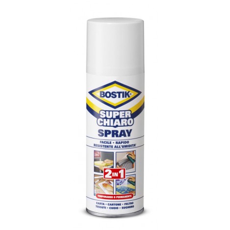 Bostik Superchiaro - Adesivo spray removibile 500ml - 1pz