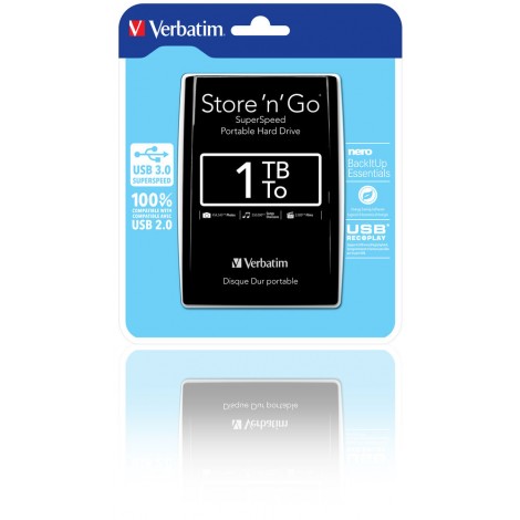 Verbatim Hard Disk STORE 'N' GO esterno 2.5" - 1TB cavo USB 3.0 - 1pz