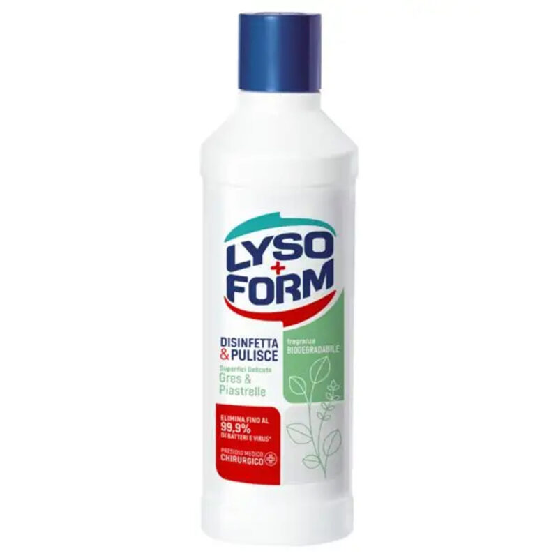 Lysoform Detersivo per pavimenti disinfettante gres, 1,1 lt