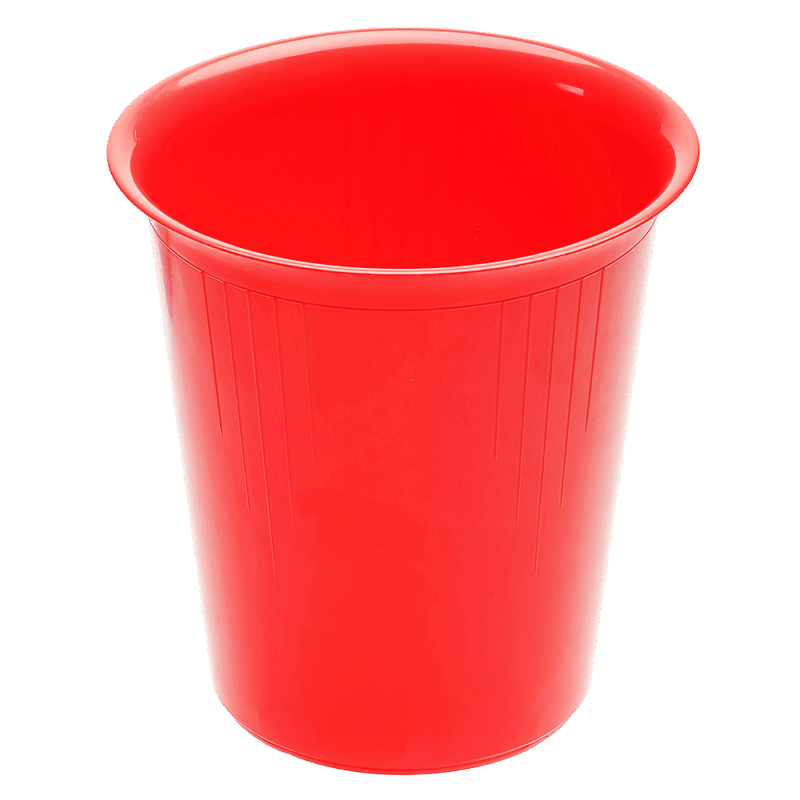 Plastic Cestino gettacarta tipo chiuso 13lt Dimensioni prodotto  H 31,5 cm diamentro 30 cm colore rosso