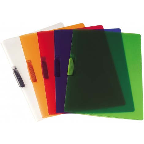 Fellowes Video Clipper - Cartellina con chiusura a clip, in PPL, formato 22x31cm, capacita` 40 fogli, dorso 8-10mm, colore blu trasparente - Prezzo singolo, ord. minimo 20pz - F007TB
