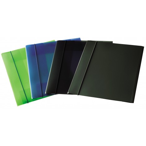 Fellowes Eko - Cartellina in PPL a 3 lembi con elastico, formato 25x35cm, colore verde  - Prezzo singolo, ord. minimo 10pz - U110TV