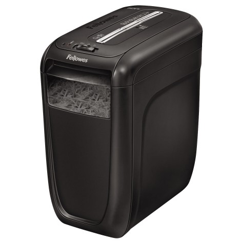 Fellowes Powershred 60CS - Distruggidocumentitaglio a frammenti 4x50mm, distrugge carte di credito, clip e punti metallici, per 1 utente, sicurezza P4, capacità taglio 10 fogli, capacità cestino 20lt  - 4606101