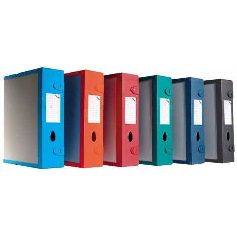 Fellowes Combi box E600 - Scatola archivio con chiusura a patella, utilizzabile sia in verticale che orizzontale, dorso 9cm, colore blu navy  - 1pz - E500BN