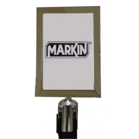 Markin Portacartello cromato per colonnine delimitazione spazio - 1pz - Y612M200V